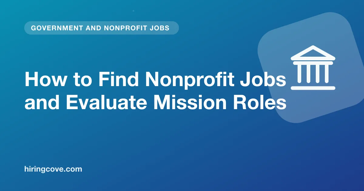 nonprofit jobs: where to search, how to research an organization and avoid scams