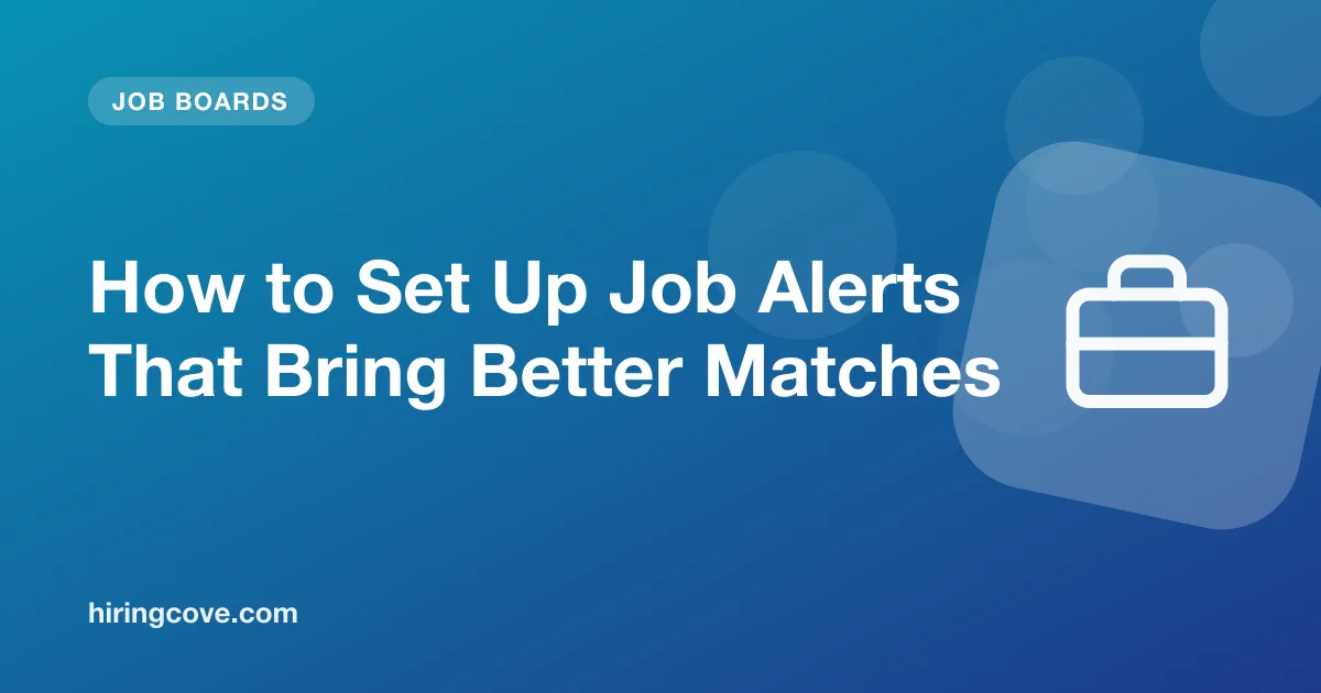 job alerts setup: how to get new job matches by email on US job boards