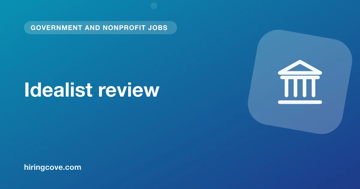 Idealist review: nonprofit job search, volunteer roles and listing checks